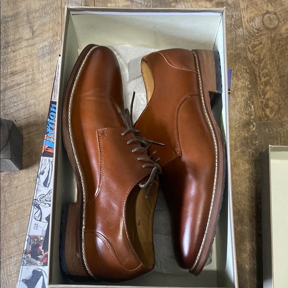 Joseph Abboud Cognac Leather Men's Dress Shoes Size 11 - Picture 6 of 6